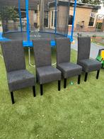Nette eetkamerstoelen 4 stuks, Ophalen, Zo goed als nieuw, Grijs, Vier