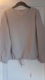 Beige travelstof Blouse  maat L, Beige, Maat 42/44 (L), Nieuw, Ophalen of Verzenden