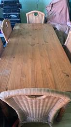 Houten eettafel, Huis en Inrichting, Tafels | Eettafels, Ophalen, Gebruikt, 50 tot 100 cm, Vijf personen of meer