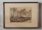 Afbeelding "Breda" van Anton Pieck in lijst, Antiek en Kunst, Ophalen