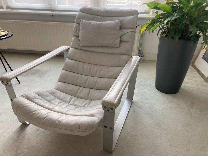 Echte ASKO-Pulkka chair ‘68, Huis en Inrichting, Fauteuils, Gebruikt, Leer, 75 tot 100 cm, 75 tot 100 cm, Ophalen