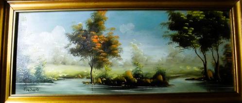 Landschap schilderij, Antiek en Kunst, Kunst | Schilderijen | Klassiek, Ophalen of Verzenden