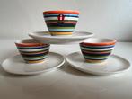 3 Iittala Origo Eierdop met Schotel Oranje Häberli, Huis en Inrichting, Keuken | Servies, Overige typen, Ophalen of Verzenden
