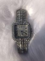 Moissanite cartier iced out watch, Sieraden, Tassen en Uiterlijk, Horloges | Heren, Ophalen, Nieuw, Zakhorloge, Staal