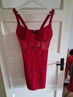 Rood Bodycon Jurkje met Mesh Details, Ophalen of Verzenden, Zo goed als nieuw, Maat 36 (S), Boven de knie