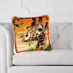 Smyrna, latch hook kussen, diy kit, giraffe, zelf maken  Inh, Hobby en Vrije tijd, Breien en Haken, Hobby en Meer, Hobby en Meer