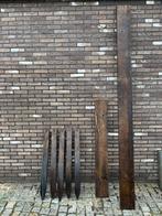 2x Azobe balken 190x50 mm + 5x Azobe piketpaaltjes, Tuin en Terras, Palen, Balken en Planken, Ophalen, Gebruikt, Hardhout, 250 cm of meer