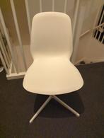 Witte Bureau Stoel - Draaibaar & Verstelbaar, Ophalen, Zo goed als nieuw, Wit, Eén