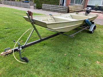 Aluminium platbodem / visboot beschikbaar voor biedingen