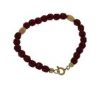 Granaten vintage 14k slot goud spacers meisjes armband dames, Sieraden, Tassen en Uiterlijk, Antieke sieraden, Ophalen of Verzenden