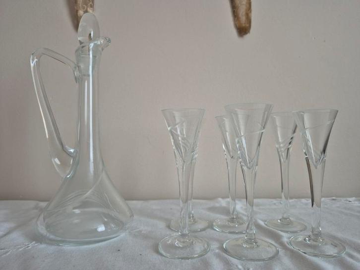Karaf set, Antiek en Kunst, Antiek | Glas en Kristal, Ophalen of Verzenden