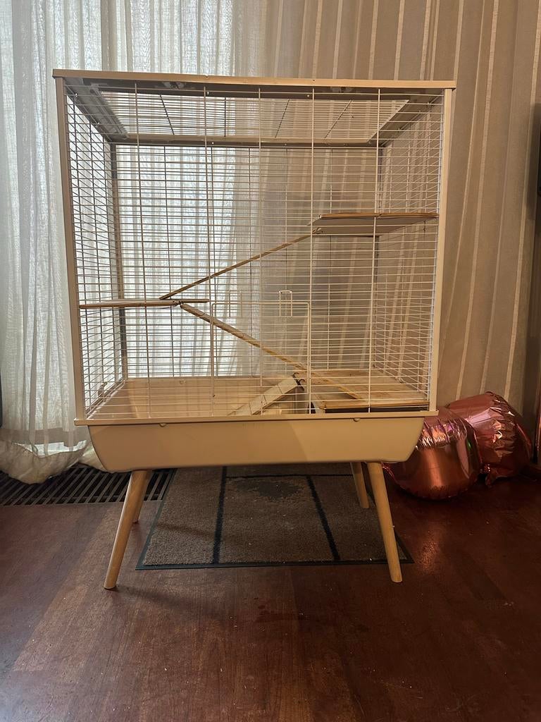 Zolux Knaagdierverblijf op pootjes - 78 x 48 x 80 cm - creme, Ophalen of Verzenden