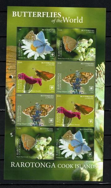 rarotonga pf blok vlinders insecten butterflies 2 beschikbaar voor biedingen
