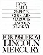 Folder Lincoln en Mercury modellen (1981), Verzenden, Gelezen, Overige merken