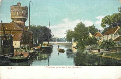 (300-451-035) Delft Watertoren gezien van af den Spoorsingel, Verzamelen, Ansichtkaarten | Nederland, Zuid-Holland, Verzenden