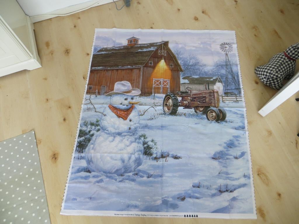 stof/Kerstmis/Cowboy/Winter/Sneeuwpop/Patchwork/Quilt, Hobby en Vrije tijd, Stoffen en Lappen, Overige kleuren, Nieuw, Ophalen of Verzenden