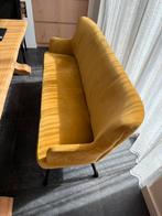 Eetkamerbank okergeel velours, Huis en Inrichting, Banken | Sofa's en Chaises Longues, Ophalen, Gebruikt, Minder dan 75 cm, 150 tot 200 cm
