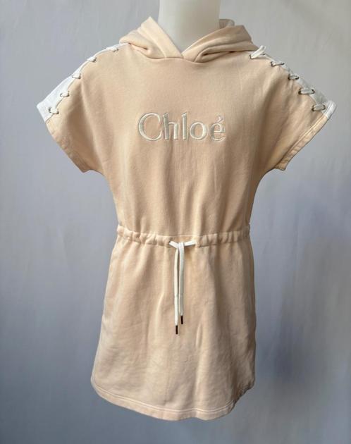 CHLOE peach roze wit logo sweat KIDS jurk  Maat 8 jaar - 128, Kinderen en Baby's, Kinderkleding | Maat 128, Zo goed als nieuw