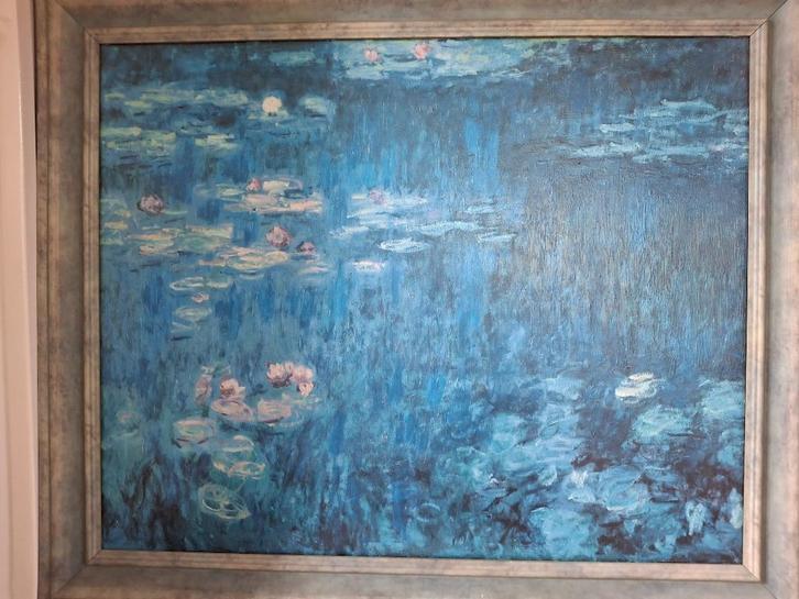 MONET Water lillies, olieverfschilderij kopie, Antiek en Kunst, Kunst | Schilderijen | Klassiek, Ophalen of Verzenden