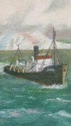 olieverf walvisjager AH8 Arbroath Harbour J. Gruijs, Antiek en Kunst, Kunst | Schilderijen | Klassiek, Ophalen