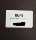 Rains cadeaubon €100, Tickets en Kaartjes, Cadeaubon, Warenhuis- of Winkelbon, Eén persoon