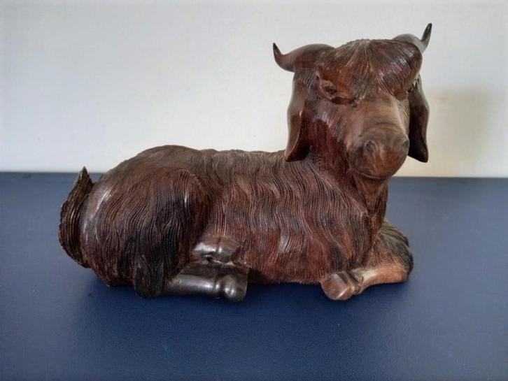 Coromandel houten bok, Antiek en Kunst, Kunst | Beelden en Houtsnijwerken, Verzenden