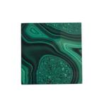 Malachiet tegeltje gepolijst 14847, Ophalen of Verzenden, Mineraal