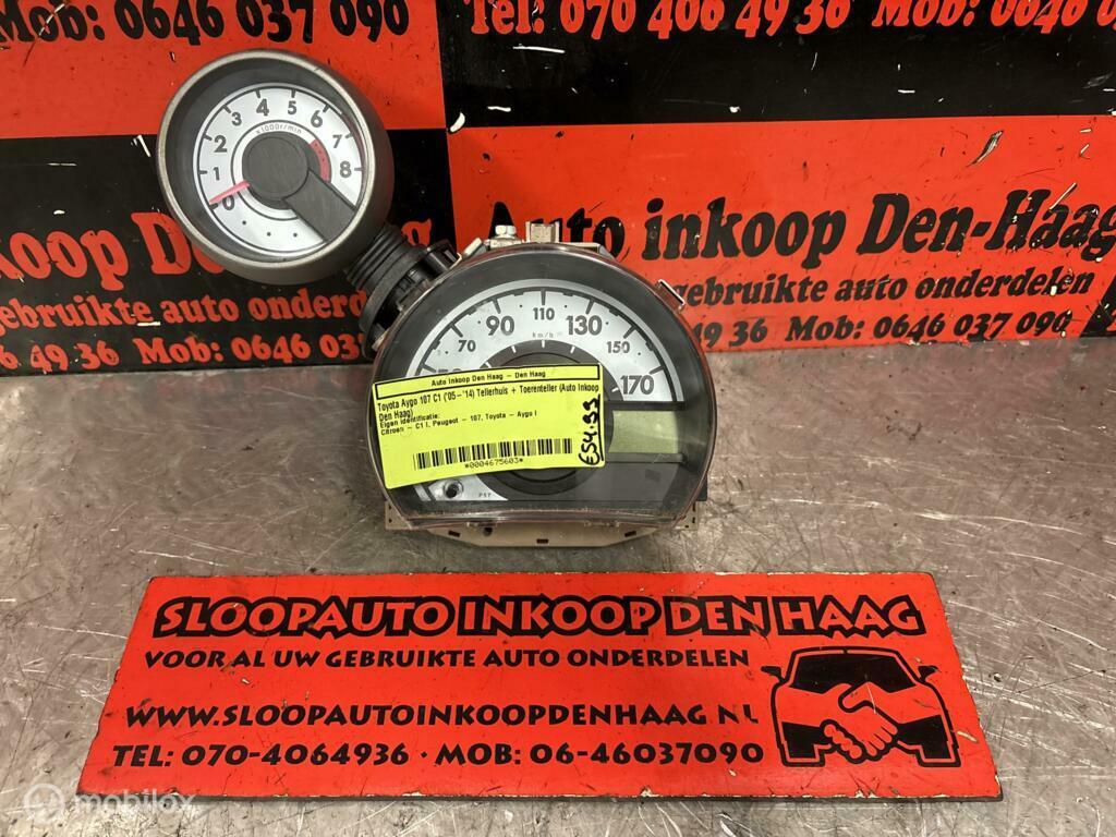 Toyota Aygo 107 C1 ('05-'14) Tellerhuis + Toerenteller, Auto-onderdelen, Dashboard en Schakelaars, Toyota, Gebruikt, Ophalen of Verzenden