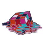 Melting Rubik's Cube kubus VAPORWAVE Synthwave Enamel pin, Verzamelen, Nieuw, Verzenden