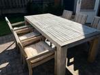 6 Teak tuinstoelen Kalimantan GRATIS, Ophalen, Gebruikt, Teakhout