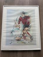 Twan van de Vorstenbosch Zeefdruk Gesigneerd '89 Voetbal Art, Antiek en Kunst, Ophalen of Verzenden