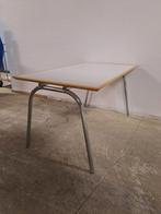 Vintage eettafel van Thonet chroom onderstel, Ophalen, Gebruikt, 100 tot 150 cm, Vintage