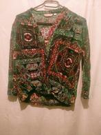 Blouse indiska s groen met  ornamenten.atronen print viscose, Indiska, Ophalen of Verzenden, Zo goed als nieuw, Korte mouw