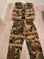 Army leger vest  + broek kind carnaval maat 116, Ophalen of Verzenden, Zo goed als nieuw, 110 t/m 116, Jongen of Meisje