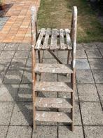 Vintage houten schilders trap, Doe-het-zelf en Verbouw, Ladders en Trappen, Ophalen, Gebruikt, Minder dan 2 meter