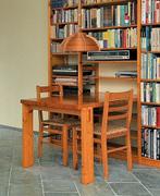 Grenenhouten stoelen met rieten zitting (4 stuks), Ophalen, Riet of Rotan, Overige kleuren, Zo goed als nieuw