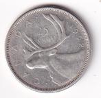 Canada 25 Cent 1962 met randkrasje, Verzenden, Noord-Amerika, Losse munt, Zilver
