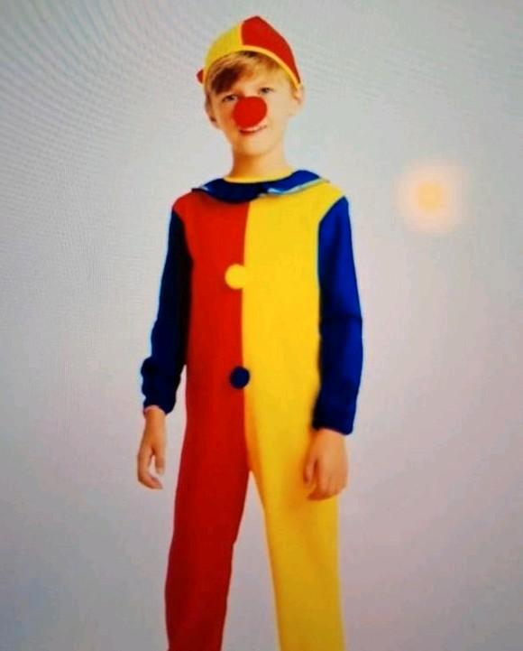 Clownspak 5-6 jaar, Kinderen en Baby's, Carnavalskleding en Verkleedspullen, Nieuw, Jongen of Meisje, 110 t/m 116, Ophalen of Verzenden