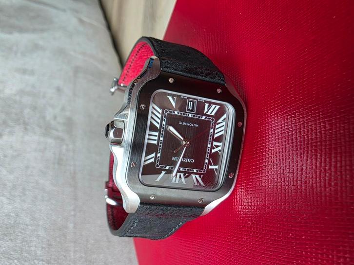 Cartier Santos de Cartier WSSA0037, Sieraden, Tassen en Uiterlijk, Horloges | Heren, Zo goed als nieuw, Overige merken, Staal