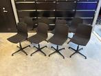 8 kantoorstoelen eettafelstoelen, draaibaar, Ophalen, Gebruikt, Zwart, Metaal
