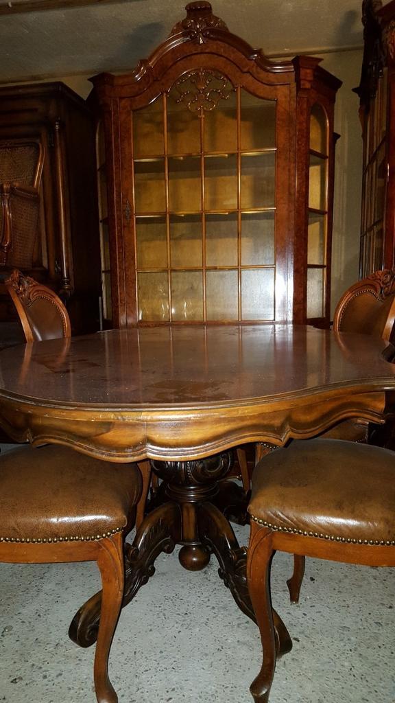Barok eetkamer tafel met stoelen, Antiek en Kunst, Antiek | Meubels | Tafels, Ophalen