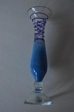 Vaas, glas. 'TANGO', Blauw, Ophalen of Verzenden, Minder dan 50 cm, Glas