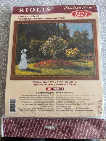 Riolis Kruissteekpakket - Vrouw in de Tuin beschikbaar voor biedingen