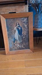 Antieke grote lijst met religieuze prent. Zie foto's, Antiek en Kunst, Antiek | Religie, Ophalen of Verzenden