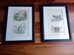 2 brocante prenten (litho's?), Antiek en Kunst, Ophalen