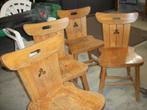 te koop opknap keuken stoelen, Ophalen, Gebruikt, Bruin, Vier