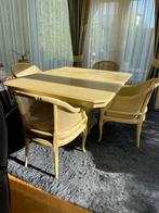 Eethoek met 4 stoelen, Huis en Inrichting, Tafels | Eettafels, Gebruikt, Vierkant, Vijf personen of meer, Overige houtsoorten