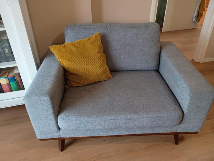 Wehkamp Torino Loveseat - Grijs, Huis en Inrichting, Fauteuils, Gebruikt, Stof, 75 tot 100 cm, Ophalen