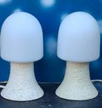 MUSHROOM tafellamp. 2 st. Vintage. *Zie tekst., Ophalen, Zo goed als nieuw, Minder dan 50 cm, Glas