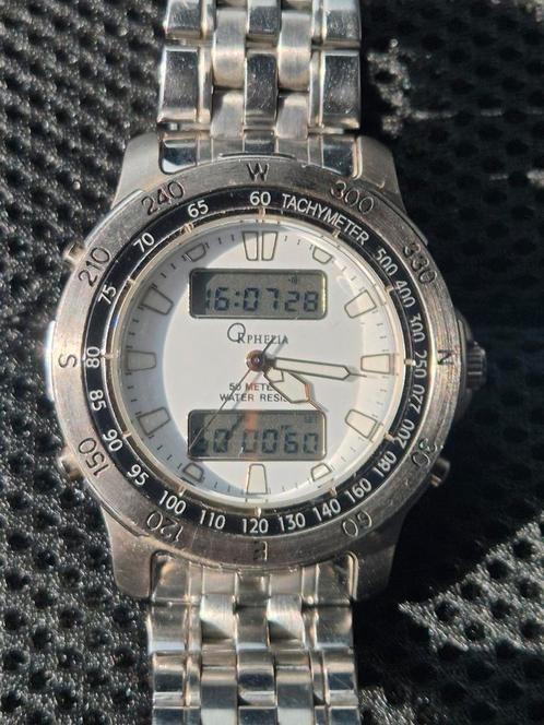 Vintage horloge ana-digi chronograph, timer verzameling, Sieraden, Tassen en Uiterlijk, Horloges | Antiek, Polshorloge, Overige merken